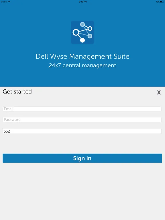 Zrzuty ekranu Dell Wyse Management Suite iPad 